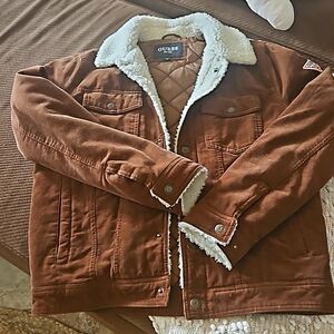 Guess corduroy and sherpa trucker jacket